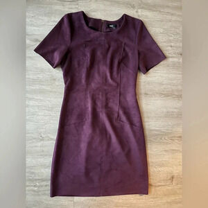 Iodice faux suede plum purple sheath dress size 6